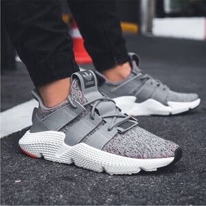 adidas Prophere Grey Solar Red sneaker athletic shoes 8.5